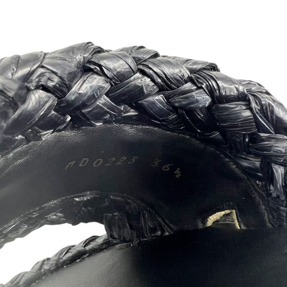 Christian Dior Raffia Embroidered Dway Mules Slide Sandals - Picture 11 of 15